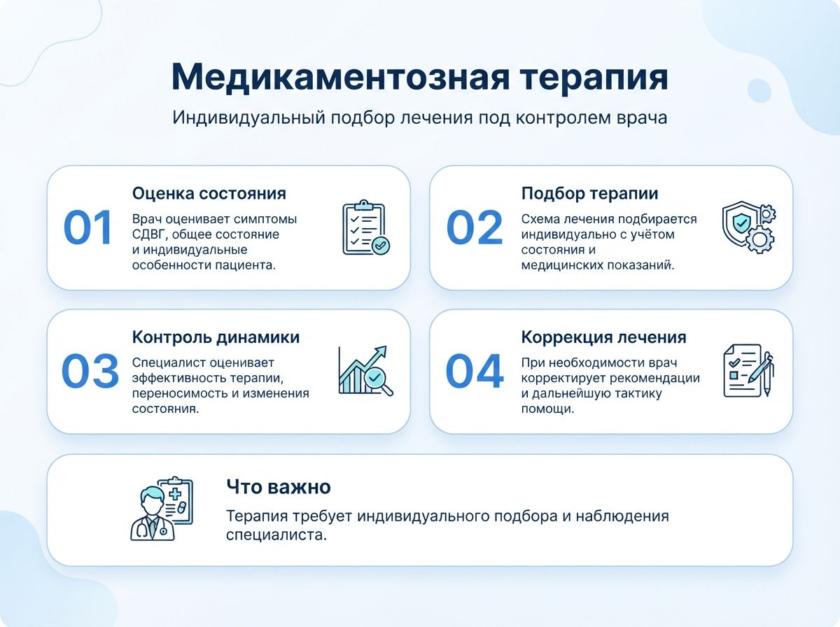Лечение СДВГ в Звенигороде у детей и взрослыхинфографика